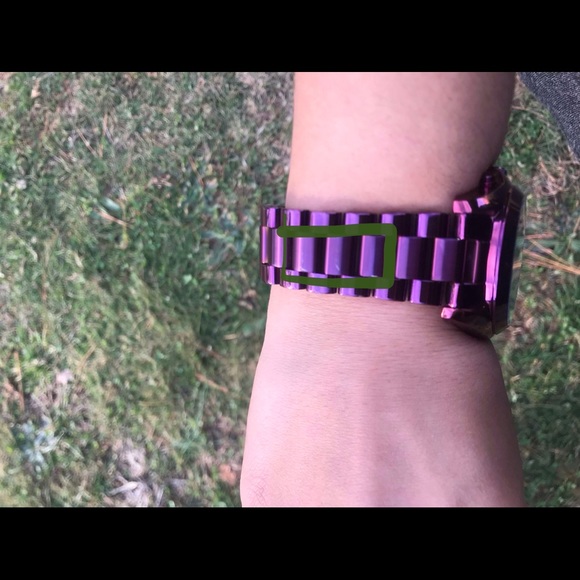 Michael Kors Bradshaw Plum Chronograph Watch - Picture 7 of 9